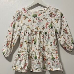 Next White Dress with Festive Prints